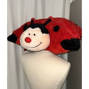 Pillow Pets Ms. Lady Bug Large 18" Red Black Very Clean Read